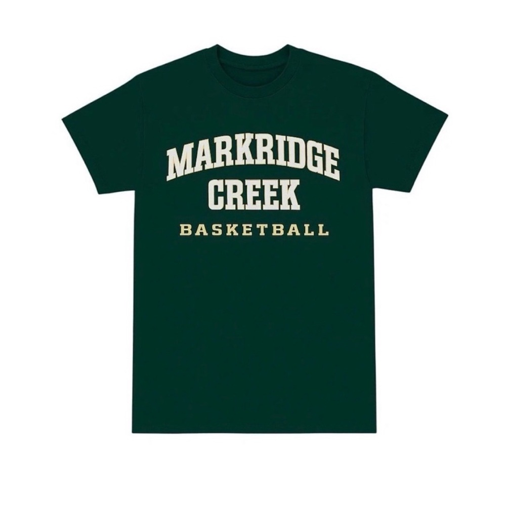 CUSTOM MADE basketball t-shirt teen boy small green PRODUCTION-WORN TV Clothes